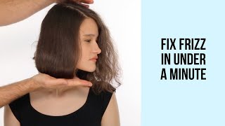 Insanely Easy Frizzy Hair Hack to Smooth Frizzy Poofy Hair [upl. by Nalyorf292]