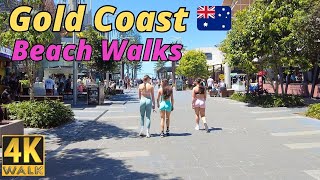 4K Beach Walk Gold Coast 🌴 Australia 🇦🇺 [upl. by Zita]