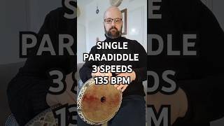 Single Paradiddle with 3 speeds 135 BPM [upl. by Jacki64]