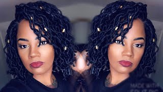 Faux Locs Curly Wavy Bob  zury Hollywood WELLA Locs [upl. by Adnawot]