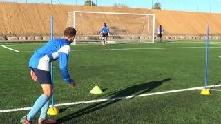 Soccer training drills for forwards • Finishing Shooting Agility HD [upl. by Aleakcim]