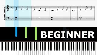 The Entertainer  Piano Lesson Slow BEGINNER [upl. by Eibbob]