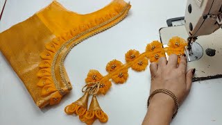 सबसे आसान और बेहतरीन ब्लाउज डिजाइन बनाना सीखे  gorgeous blouse design cutting and stitching [upl. by Lluj]