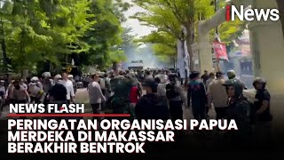 Demo Mahasiswa Papua di Makassar Ricuh 2 Polisi Dilarikan ke Rumah Sakit  News Flash [upl. by Midge211]