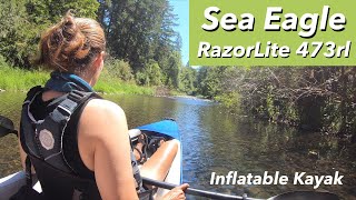 Sea Eagle Inflatable Kayak  RazorLite 473rl  Drop Stitch Tandem Kayak  Review [upl. by Calloway366]