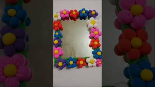 Mirror Decoration with Clay ✨🌸 mistycreation diy pinterest clayart youtubeshorts shorts [upl. by Sihon]