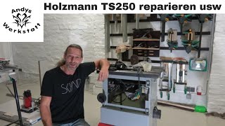 Neue Werkstatt einrichten TKS250 Holzmann reparieren French Cleat für die Zwingen usw [upl. by Euqinaj]