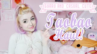 ♡ BIG JUICY TAOBAO HAUL Gyaru Casual Cute Fashion and Rilakkuma ♡ [upl. by Nalniuq]