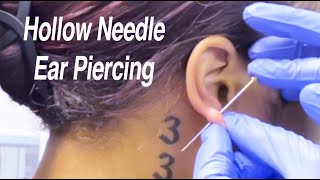 Hollow Needle Ear Piercing [upl. by Rufina899]