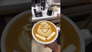 Rose Art 🌹 😱🤙🏻 coffeart coffeeart espressoart coffee coffeelatteart coffeemaker latteart [upl. by Ahteral503]