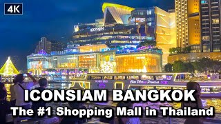 【🇹🇭 4K】The most luxurious Beautiful shopping mall in Thailand  ICONSIAM Bangkok [upl. by Eirrol]