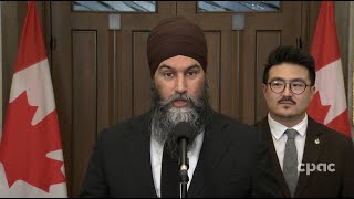 NDP Leader Jagmeet Singh reacts to audit on ArriveCAN app – February 12 2024 [upl. by Rashidi975]