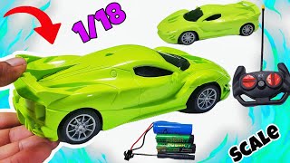 118 Scale UNBOXING RC Hypercar Model 27MHz 15v With remote control  RCRCBOX [upl. by Aicittel]