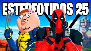 ESTEREOTIPOS DE SKINS EN FORTNITE 25 [upl. by Nylkoorb]