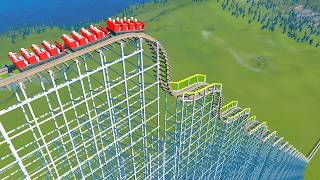 Wooden Stairs Down Roller Coaster – Planet Coaster [upl. by Rosenfeld]