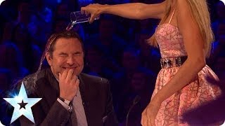 David gets a soaking from Alesha on BGMT  Britains Got More Talent 2014 [upl. by Nnyled]