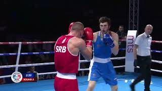 Dzhambulat Bizhamov RUS vs Almir Memić SRB European Boxing Championships 2024 SFs 75kg [upl. by Klockau]