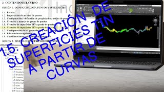 16 Creación de superficies TIN a partir de curvas [upl. by Bultman412]