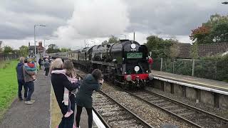 Merchant Navy Class 35028 Clan Line at Sherborne and Pinhoe 12th October 2024 [upl. by Freida]