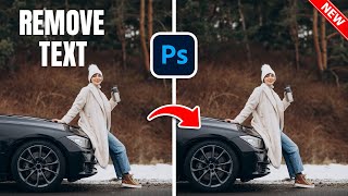 How To Remove Text From Image In Photoshop 3 Ways [upl. by Ordnasil]