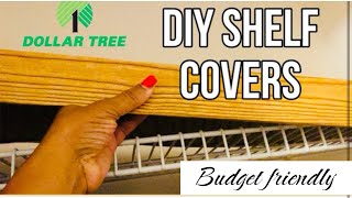 Dollar Tree DIY SHELF COVERS Budget FriendlyThrowback Thursday DIY Dollartree organization [upl. by Weide472]