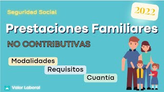 Prestaciones Familiares de la Seguridad Social💵👨‍👧👨‍👩‍👧‍👧  NO CONTRIBUTIVAS [upl. by Germain]