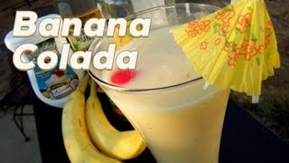 Banana Colada Drink Recipe  TheFNDCcom [upl. by Odlanra]