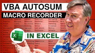 Excel  Excel VBA Macro Recorder Fails on AutoSum  Episode 1211201 [upl. by Mitch]