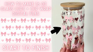 How to Make Cup Wraps for Small Business  How to Make 16 oz Cups Beginners How to Make Vinyl Cups [upl. by Mosier]