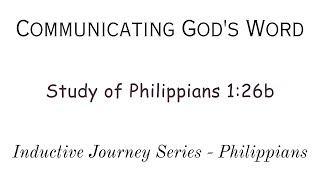 quotStudy of Philippians 126bquot [upl. by Xed]