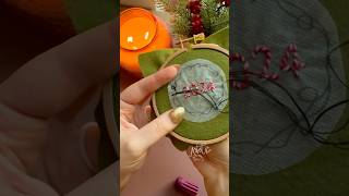 Stay tuned for part 2 of this 2024 Christmas ornament🤍 embroidery handmadegifts [upl. by Ettennod]