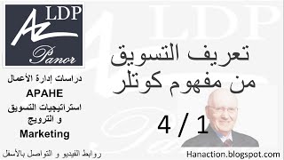 مفهوم كوتلر في استراتيجيات التسويق و الترويج  أباهي 7719  Philip Kotler marketing concept [upl. by Alodi117]