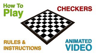 How To Play Checkers  Checkers Rules and Instructions  Learn Rules of Checkers [upl. by Arlie80]