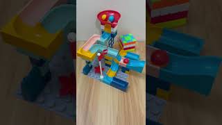 Marble Run ASMR 🔴🟡🔵 808 Satisfying Building Blocks marblerun marblerace asmr [upl. by Zeuqram323]