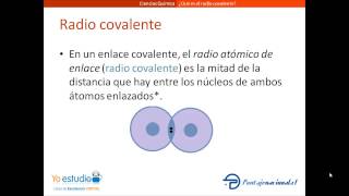 ¿Qué es el radio covalente [upl. by Loredo501]