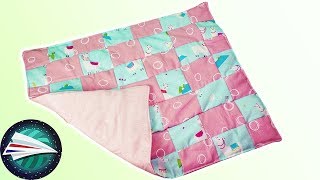 babydekentje  Naaien met restjes stof  Patchwork dekentje voor babys  Naaien voor beginners [upl. by Nosna]