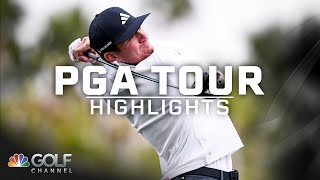 PGA Tour Highlights 2024 American Express Round 3  Golf Channel [upl. by Akcimahs774]