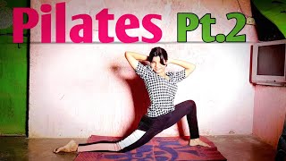 5 Minutes Pilates Part2  No Jumping  Beginner Friendly 😁✌️💪 [upl. by Tillie]