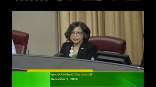 Special Oakland City Council Meeting On Oakland Police Budget Cuts Full Video December 9th 2024 [upl. by Nauqahs794]