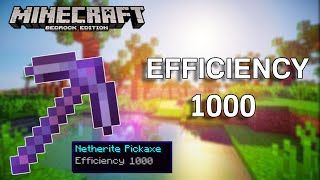 How to Get an Efficiency 1000 Pickaxe in Minecraft Bedrock  Bedrock Commands [upl. by Earesed]