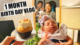 1 Month Baby Birthday Vlog 🎉 බබාගෙ පලවෙනි උපන් දිනේ  Elba Nirvana  Binario 12 [upl. by Eneres767]