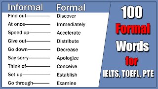 100 C1 C2 level Formal words  Advanced Vocabulary for IELTS TOEFL PTE [upl. by Odella112]