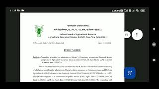 ICAR MVSC And PhD 2024 Counseling Schedule Released Official Notice ICAR 2024 [upl. by Nnaylloh262]