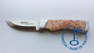 Marttiini MBL curly birch folding knife 930115 [upl. by Rusel814]