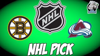 Boston Bruins vs Colorado Avalanche 22122 NHL Free Pick Free NHL Betting Tips [upl. by Neelya]