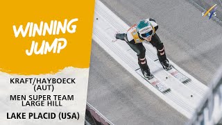 Hayboeck and Kraft lead Austria to victory in Lake Placid  FIS Ski Jumping World Cup 2324 [upl. by Jehius]