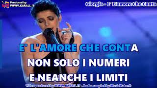 Giorgia  E Lamore Che Conta Karaoke Version [upl. by Ordnassela]