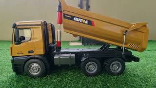 UNBOXING amp TEST RUN RC DUMP TRUCK HUINA METAL ALLOY [upl. by Aketal119]