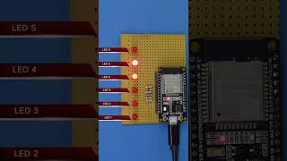 LED Forward Chaser with ESP32  Quick Tutorial coding electroniccomponent electroniccircuit [upl. by Newg]