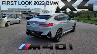 First Look at 2022 BMW X4 M40i Brooklyn Grey Black w Red Contrast Stitching [upl. by Genie]